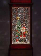 Noel Baba Çam Ağacı Işıklı ve Müzikli Kar Küresi