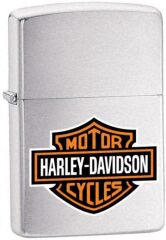 Zippo Harley Davidson Logo Brushed Chrome Dizayn Çakmak