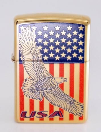 Zippo U.S.A Flag And Eagle Dizayn Çakmak