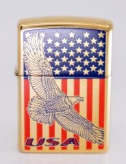 Zippo U.S.A Flag And Eagle Dizayn Çakmak
