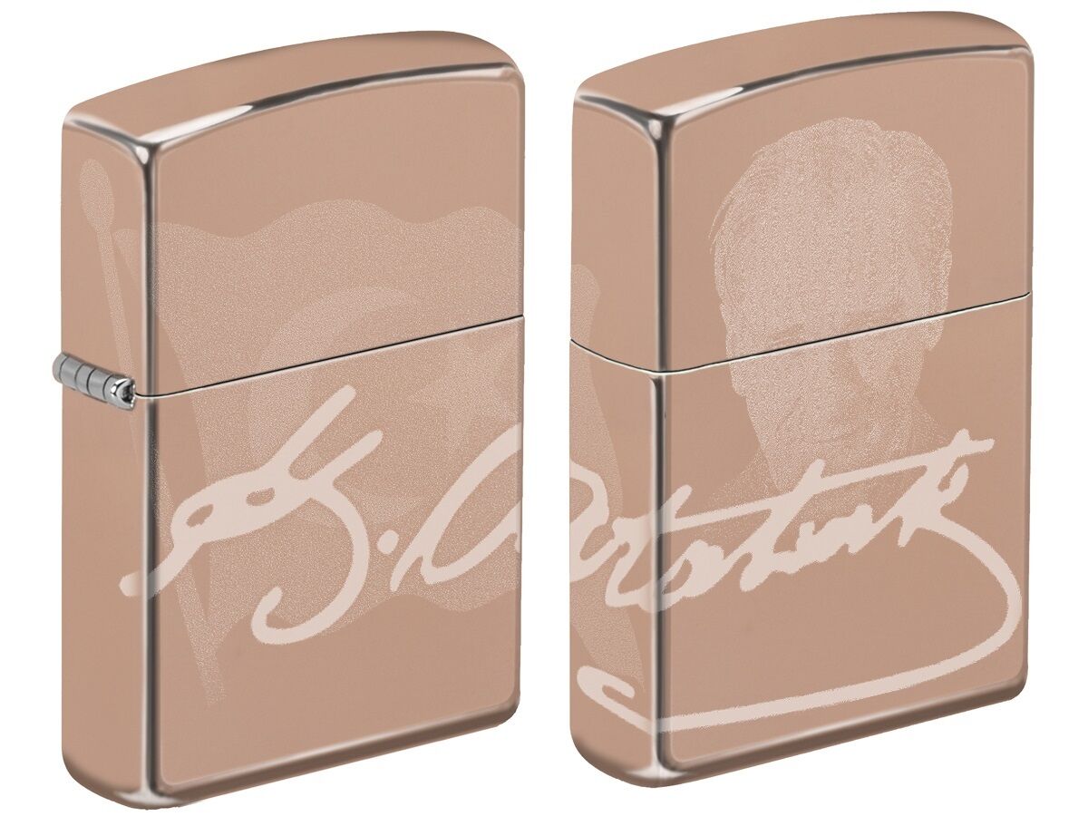 Zippo Kemal Atatürk İmza - Signature Dizayn Çakmak Rose Gold