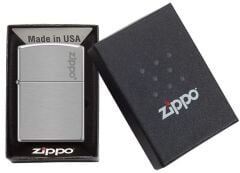 Zippo Brushed Chrome Logo Dizayn Çakmak