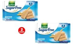 Gullon Vanilya Aromalı Krema Dolgulu Şekersiz Gofret - Sugar Free Wafer 180 gr (2 Adet)