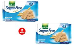 Gullon Vanilya Aromalı Krema Dolgulu Şekersiz Gofret - Sugar Free Wafer 180 gr (2 Adet)