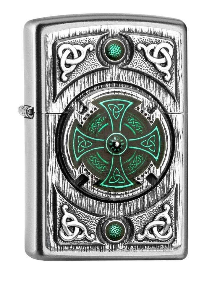 Zippo Celtic Green Cross Dizayn Çakmak