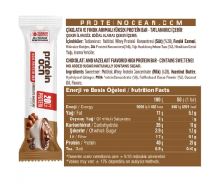 PROTEİNOCEAN Çikolata ve Fındık Aromalı Yüksek Protein Bar 50 g (2 Adet)
