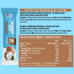 PROTEİNOCEAN Hindistan Cevizi Aromalı Yüksek Protein Bar 50 g (2 Adet)