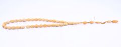 Arpa Kesim Sıkma Kehribar Tesbih 8,5 x 11,5 mm 1009