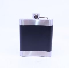 Siyah - Krom  Cep Matarası-Flask 7 OZ