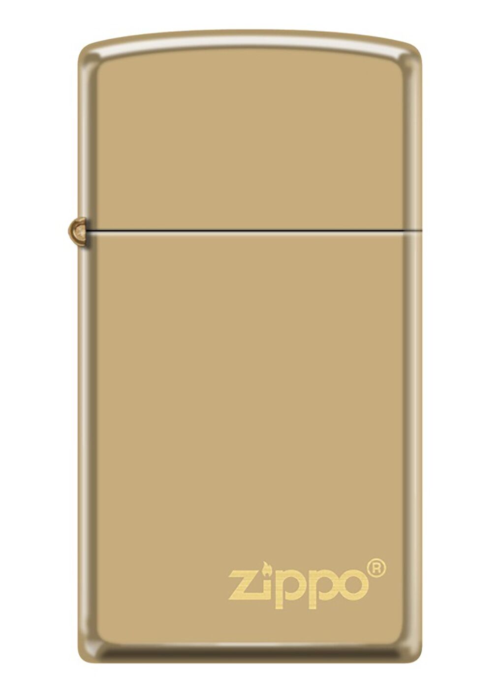 Zippo High Polish Brass Logo Dizayn Slim Çakmak