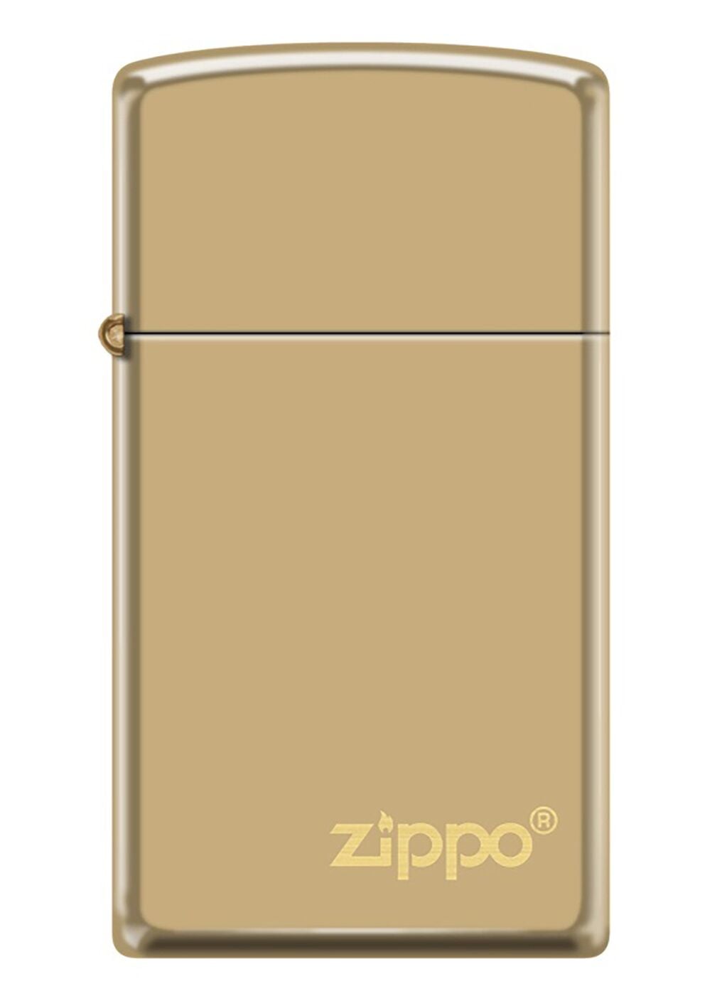 Zippo High Polish Brass Logo Dizayn Slim Çakmak