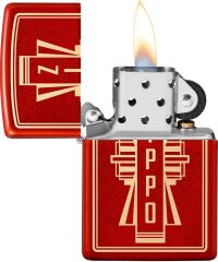 Zippo Metallic Red Logo Dizayn Çakmak