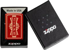 Zippo Metallic Red Logo Dizayn Çakmak