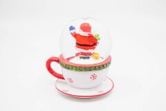 Fincan Tasarımlı Noel Baba Kar Küresi