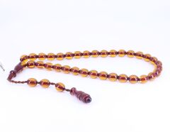 Arpa Kesim Sıkma Kehribar Tesbih 8,5 x 10,5 mm 0999