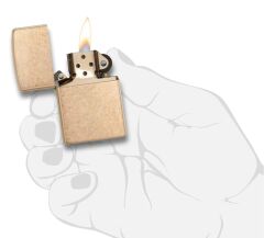 Zippo Armor® Kasa Tumbled Brass Dizayn Çakmak