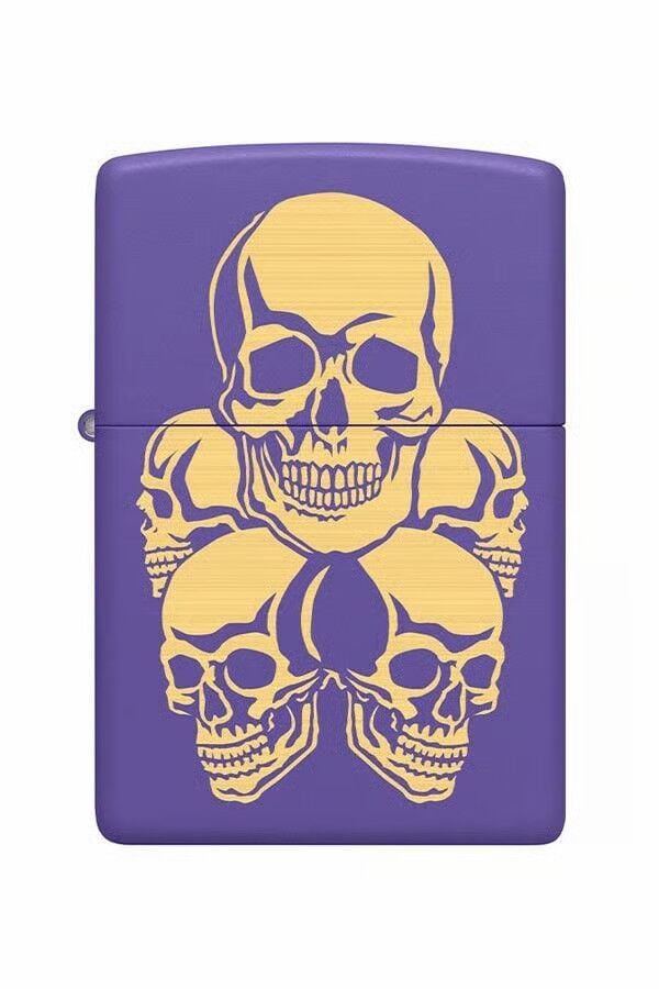 Zippo Skulls Purple Matte Dizayn Çakmak