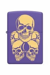 Zippo Skulls Purple Matte Dizayn Çakmak