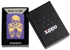 Zippo Skulls Purple Matte Dizayn Çakmak