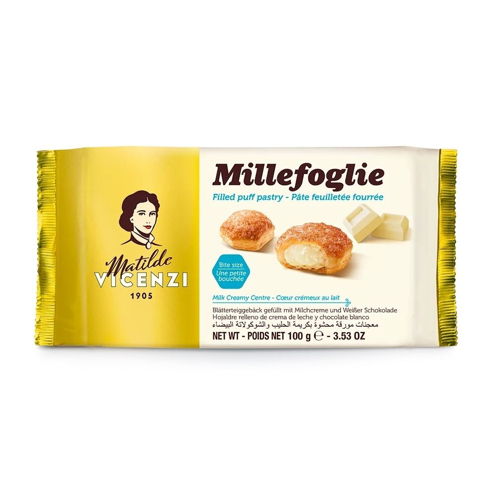 Matilde Vicenzi Millefoglie Süt Kreması Ve Beyaz Çikolata Dolgulu Milföy Tatlı 100 g