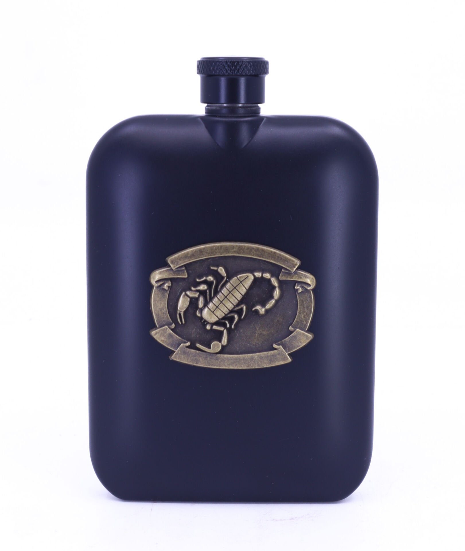 Akrep Kabartma Amblem Paslanmaz Çelik Cep Matarası - Hip Flask 7 OZ