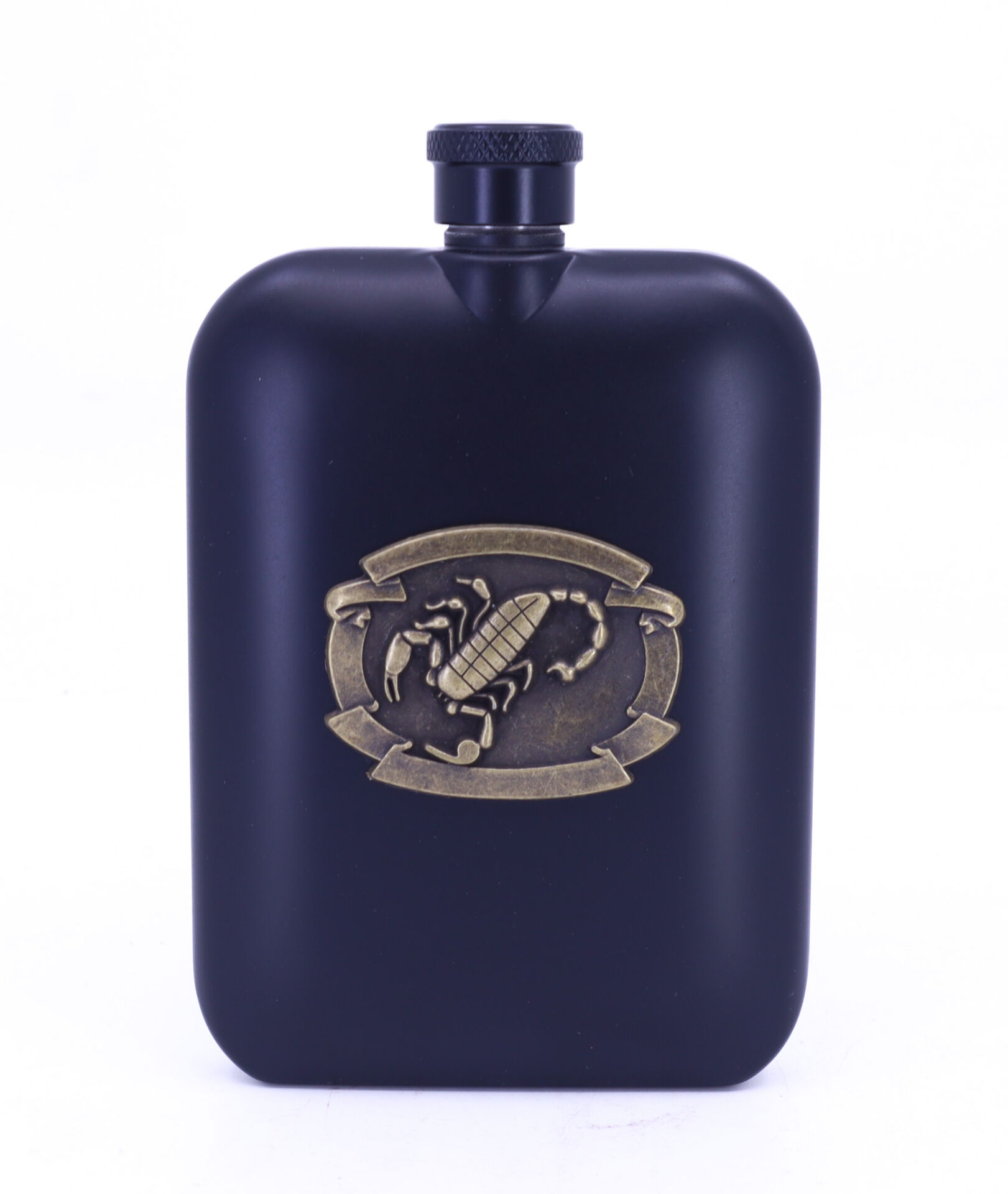 Akrep Kabartma Amblem Paslanmaz Çelik Cep Matarası - Hip Flask 7 OZ