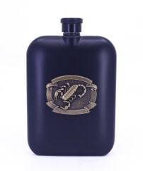 Akrep Kabartma Amblem Paslanmaz Çelik Cep Matarası - Hip Flask 7 OZ