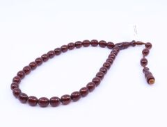 Arpa Kesim Sıkma Kehribar Tesbih 8,5 x 10 mm 0998