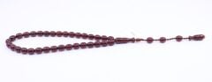 Arpa Kesim Sıkma Kehribar Tesbih 8,5 x 10 mm 0998