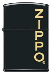 Zippo Siyah Mat Dikey Logo Dizayn Çakmak
