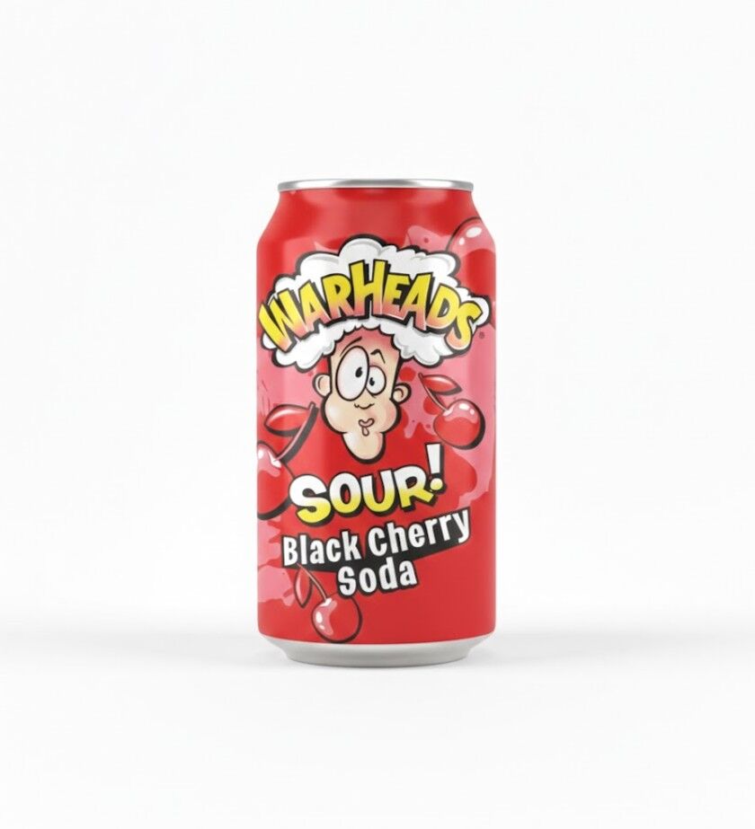 Warheads Sour Black Cherry Soda - Ekşi Kiraz Aromalı Gazlı İçecek 330ml