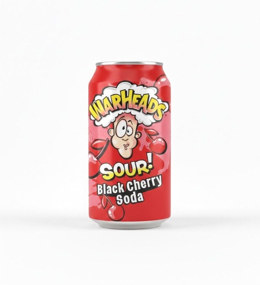 Warheads Sour Black Cherry Soda - Ekşi Kiraz Aromalı Gazlı İçecek 330ml