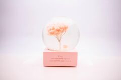 Dört Mevsim Işıklı ve Müzikli Kar Küresi - Pembe