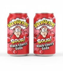 Warheads Sour Black Cherry Soda - Ekşi Kiraz Aromalı Gazlı İçecek 330ml (2 ADET)