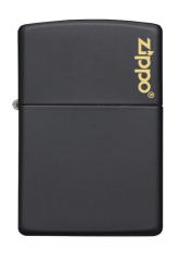 Zippo Black Mate Yellow Logo Çakmak