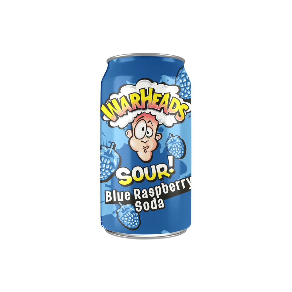 Warheads Sour Blue Raspberry Soda - Ekşi Yaban Mersini ve Ahududu Aromalı Gazlı İçecek 330ml