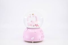 Flamingo Çift Işıklı ve Müzikli Kar Küresi