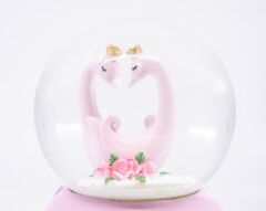 Flamingo Çift Işıklı ve Müzikli Kar Küresi