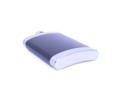 Siyah Deri Kaplama Paslanmaz Çelik Cep Matarası - Hip Flask 9 OZ