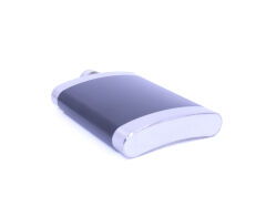 Siyah Deri Kaplama Paslanmaz Çelik Cep Matarası - Hip Flask 9 OZ