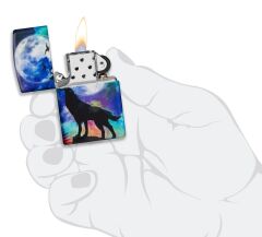 Zippo Wolf And Colors Design Çakmak