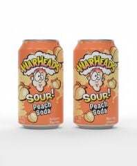 Warheads Sour Peach Soda - Ekşi Şeftali Aromalı Gazlı İçecek 330ml (2 ADET)