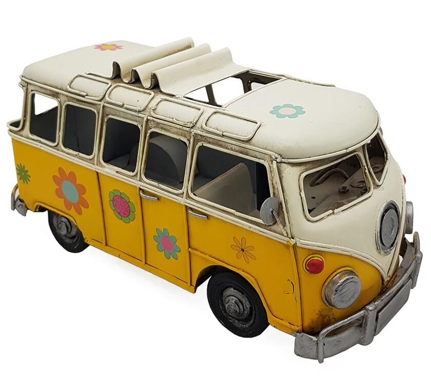 Vintage Dekoratif Hippi Vosvos Minibüs