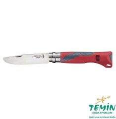 Opinel Inox Outdoor Junior Paslanmaz Çelik Düdüklü Çakı No.7 - Kırmızı