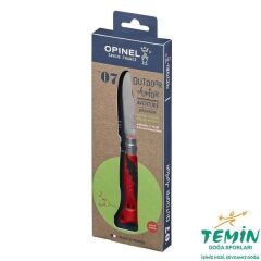 Opinel Inox Outdoor Junior Paslanmaz Çelik Düdüklü Çakı No.7 - Kırmızı