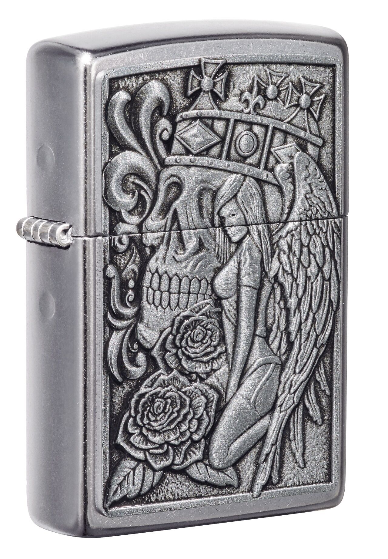 Zippo Skull And Angel Amblem Dizayn Çakmak