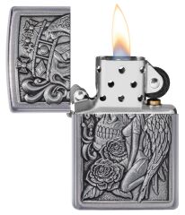 Zippo Skull And Angel Amblem Dizayn Çakmak
