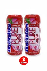 Mentos Pure Fresh Çilek Aromalı Sakız - Şekersiz(Tatlandırıcılı) 30g (2 ADET)
