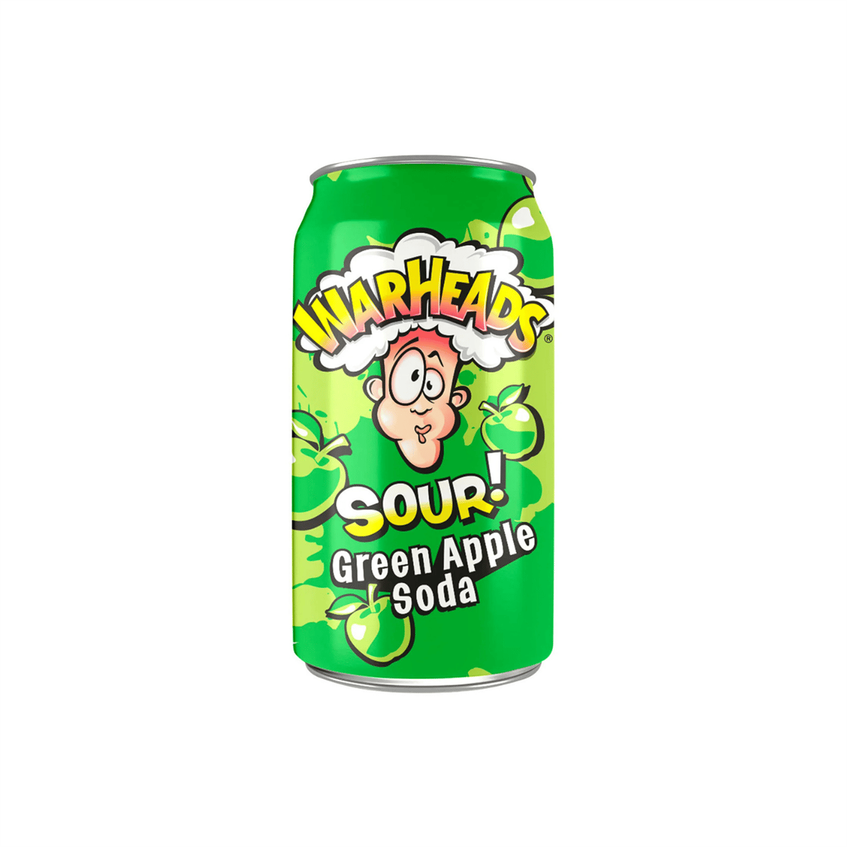 Warheads Sour Green Apple Soda - Ekşi Elma Aromalı Gazlı İçecek 330ml