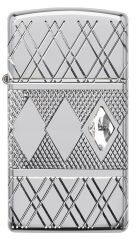 Zippo Diamond Pattern Dizayn Armor® Kasa Slim Çakmak